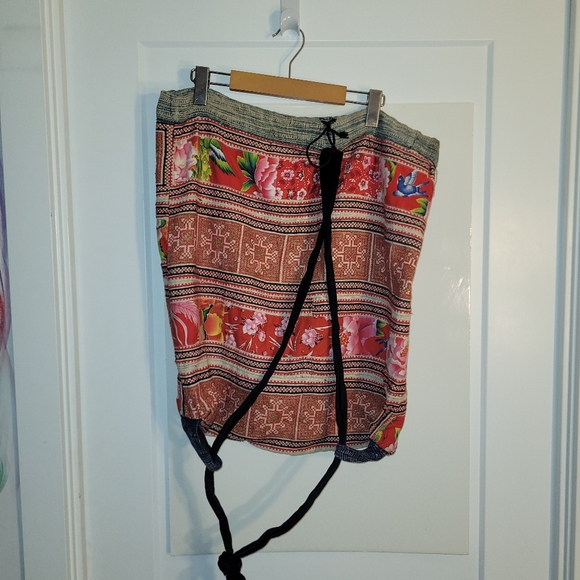 Hippie backpack bag with indigo dye trim - Picture 4 of 7